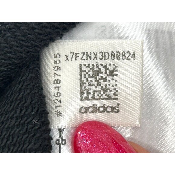 Adidas x Peloton Women’s Cropped Hoodie Black Logos Graphic Sweatshirt H48722 - Picture 7 of 14